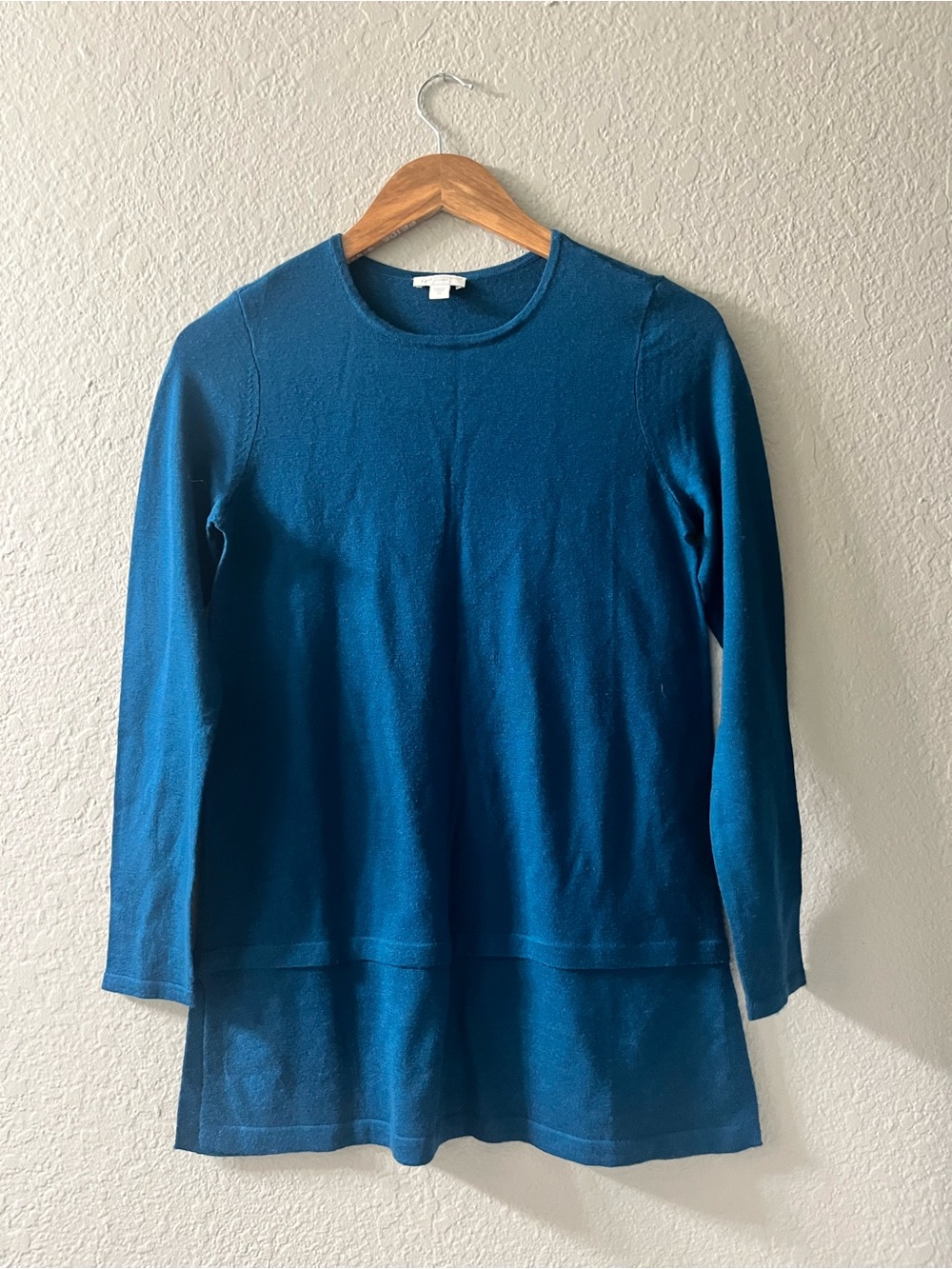 J. Jill Teal Long Sleeve Crewneck Tunic